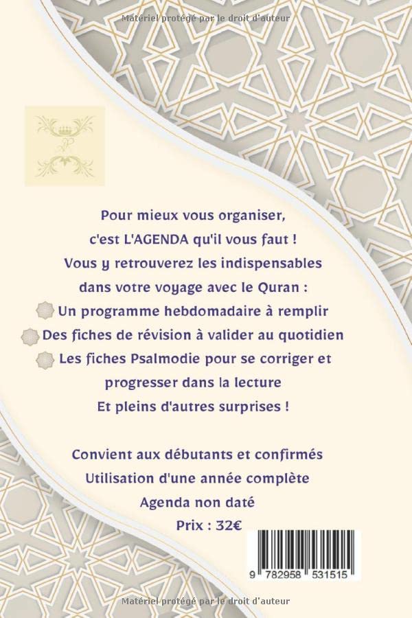 Mon agenda Quran (Version adulte)